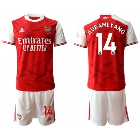 Koszulka Arsenal Pierre-Emerick Aubameyang 14 Dziecięcy Domowe Stroje Piłkarskie 2020/2021 Krótki Rękaw